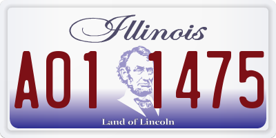 IL license plate A011475