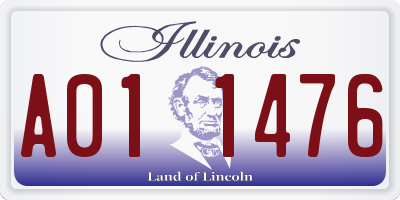 IL license plate A011476