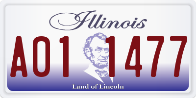 IL license plate A011477