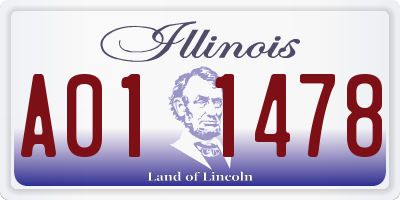 IL license plate A011478