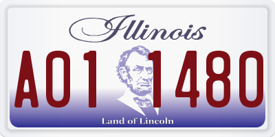IL license plate A011480