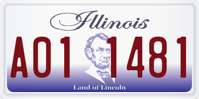 IL license plate A011481