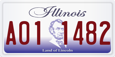 IL license plate A011482