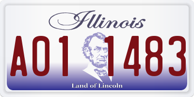 IL license plate A011483