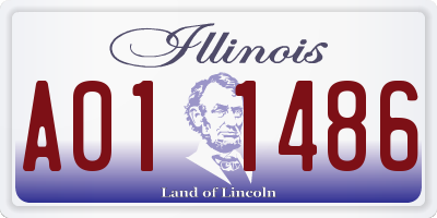 IL license plate A011486