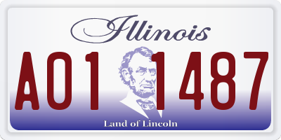 IL license plate A011487