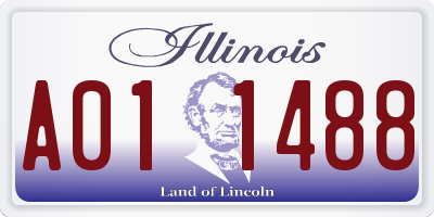 IL license plate A011488