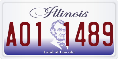 IL license plate A011489