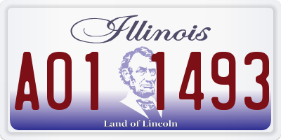 IL license plate A011493