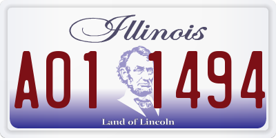 IL license plate A011494