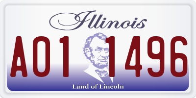 IL license plate A011496