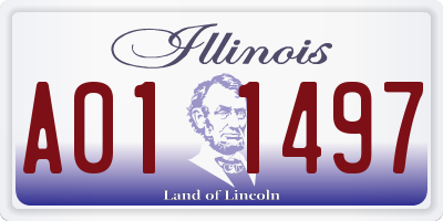 IL license plate A011497
