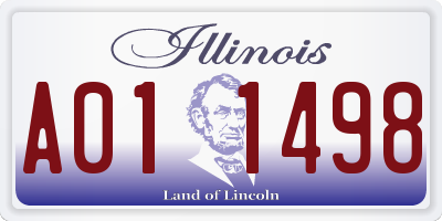 IL license plate A011498