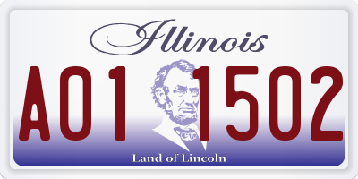 IL license plate A011502