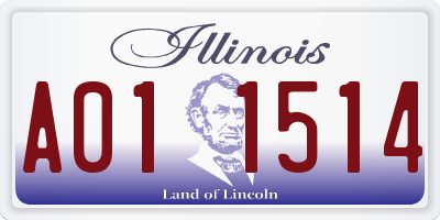 IL license plate A011514