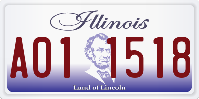 IL license plate A011518