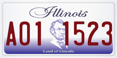 IL license plate A011523