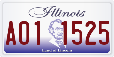 IL license plate A011525