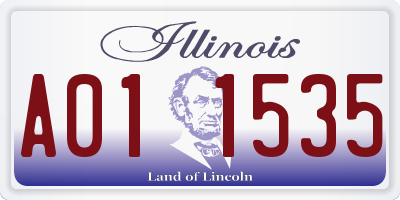 IL license plate A011535
