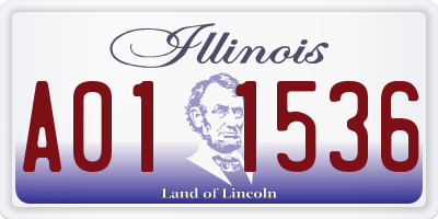 IL license plate A011536