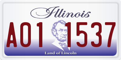 IL license plate A011537