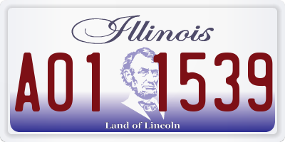 IL license plate A011539