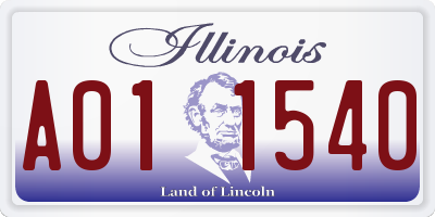 IL license plate A011540