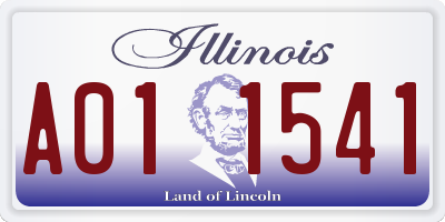 IL license plate A011541