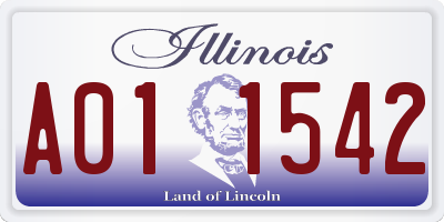 IL license plate A011542