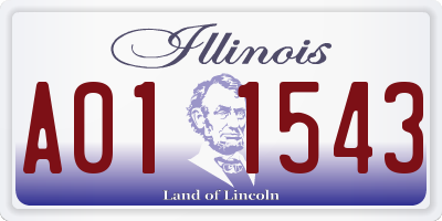 IL license plate A011543
