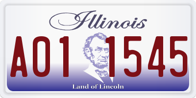 IL license plate A011545