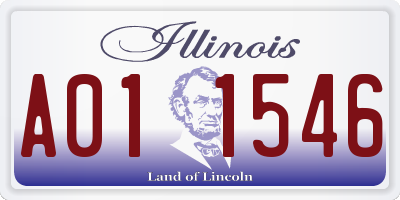IL license plate A011546