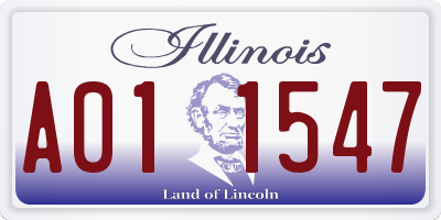 IL license plate A011547