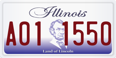 IL license plate A011550