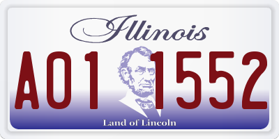 IL license plate A011552