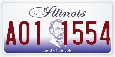IL license plate A011554