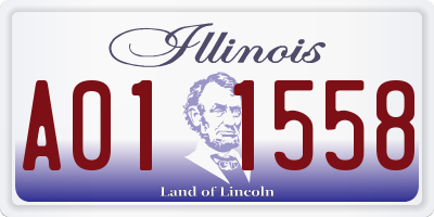 IL license plate A011558