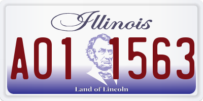 IL license plate A011563