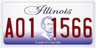 IL license plate A011566