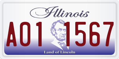 IL license plate A011567