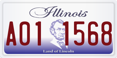 IL license plate A011568