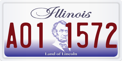 IL license plate A011572