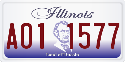 IL license plate A011577