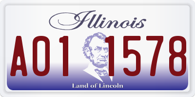 IL license plate A011578