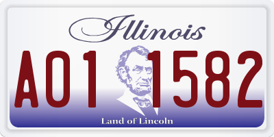 IL license plate A011582