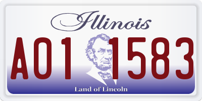 IL license plate A011583