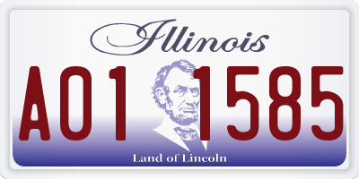 IL license plate A011585