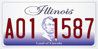 IL license plate A011587