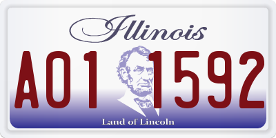 IL license plate A011592