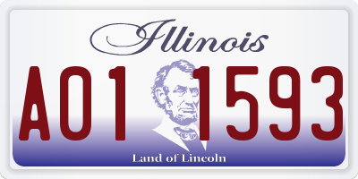 IL license plate A011593